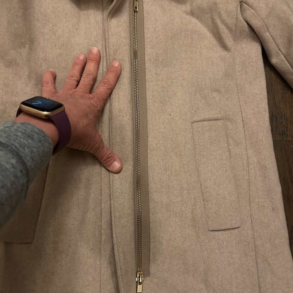 J. Crew Beige Women’s Wool Jacket Coat Outerwear Size Small - Picture 3 of 7